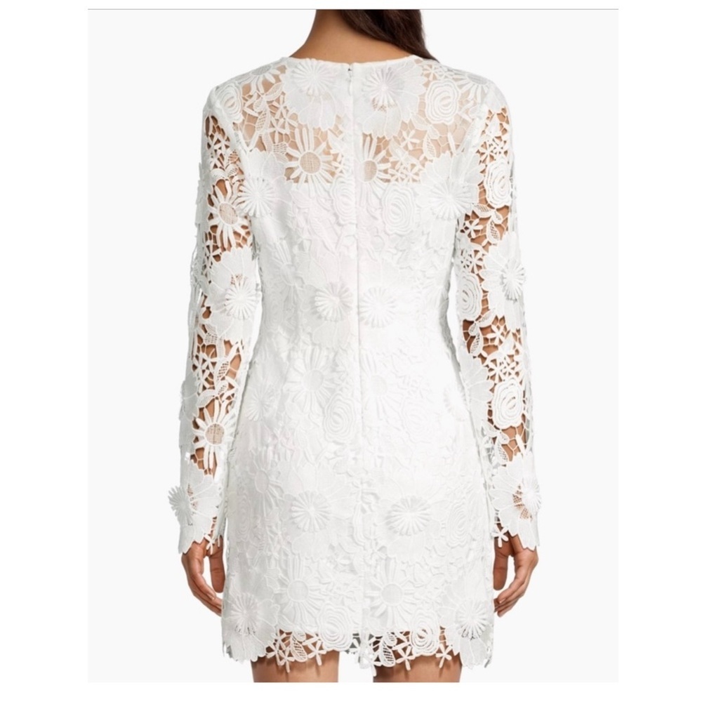 Milly | Nessa 3D White Lace Mini Dress LWD Bride | 4 - Picture 2 of 16